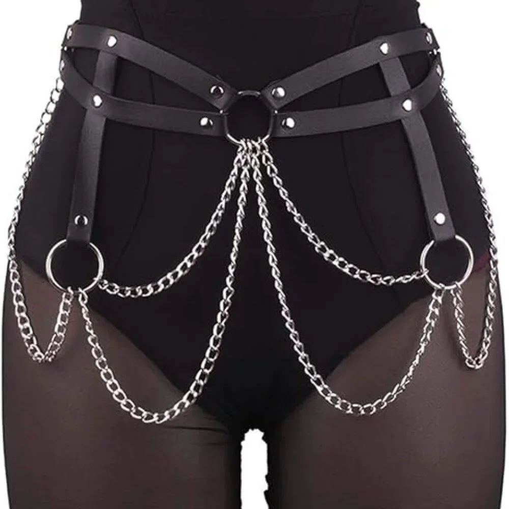 Punk Leather Body Chain